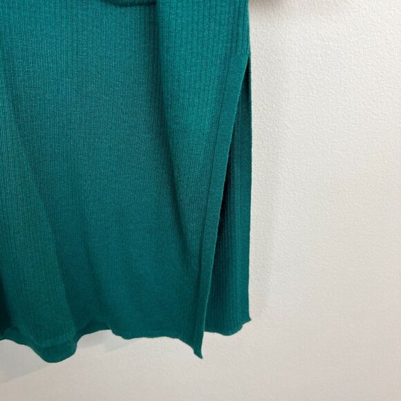 J. Jill Duster Cardigan Sweater Womens Petite Large Green V-Neck 3 Button Ribbed - Picture 9 of 13